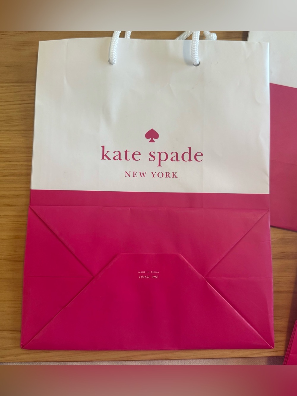 kate spade Pink and White Gift Bag & Box Set bridal shower party decor - Picture 5 of 16